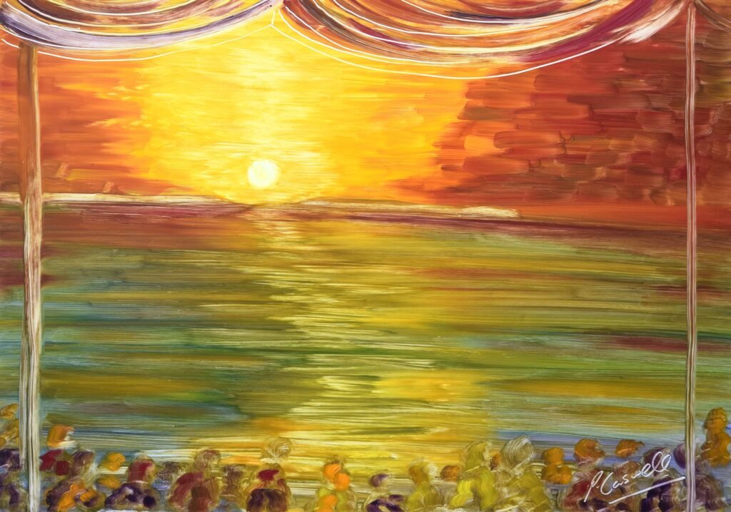 Ibiza Sunset Painting cafe del mar cafe mambo san antonio bay