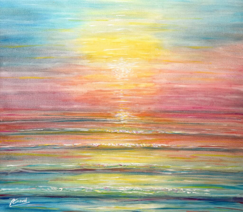 Pastel Sunset Painting