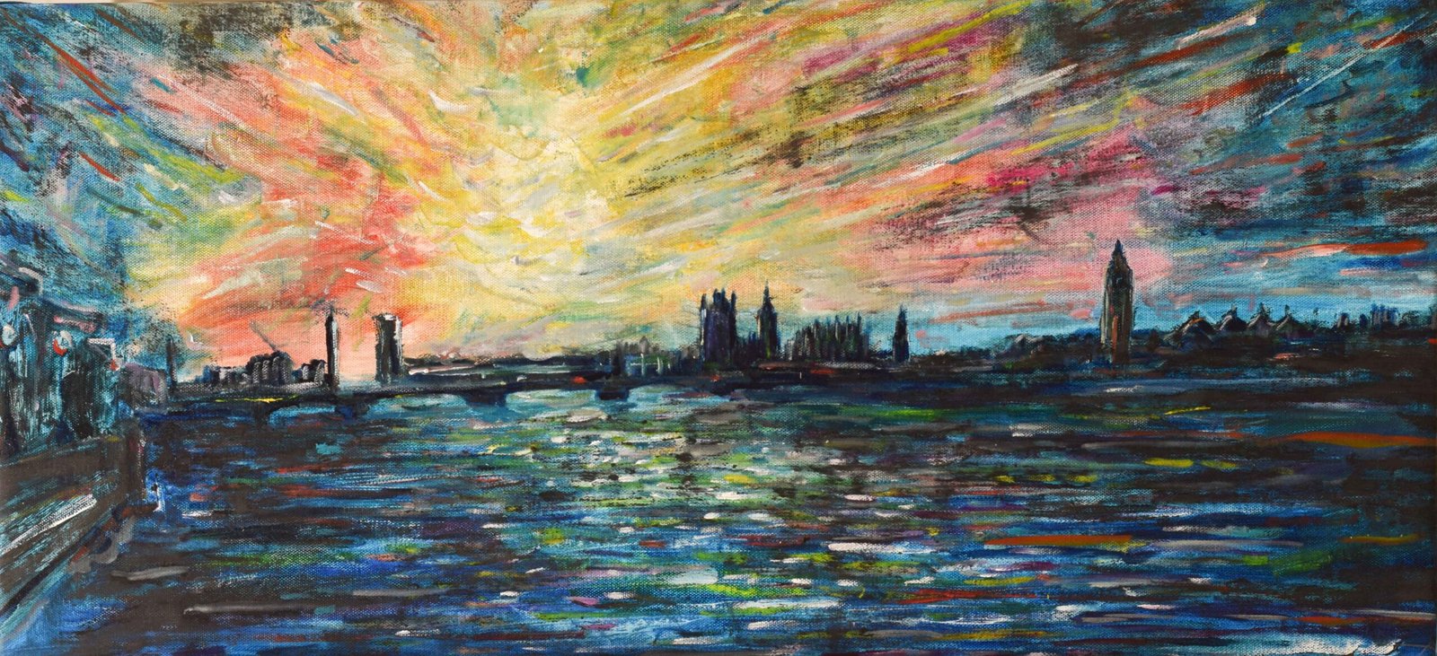 London Sunset Painting